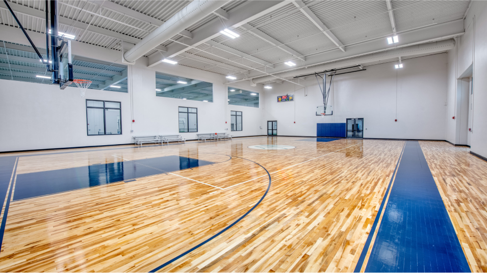 Indoor basketball court